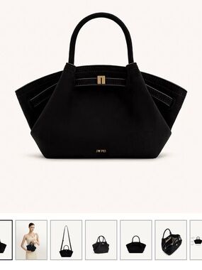 JW PEI Black Structured Top-Handle Women's Tote Bag